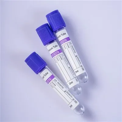 Provetta per prelievo di sangue EDTA con parte superiore color lavanda