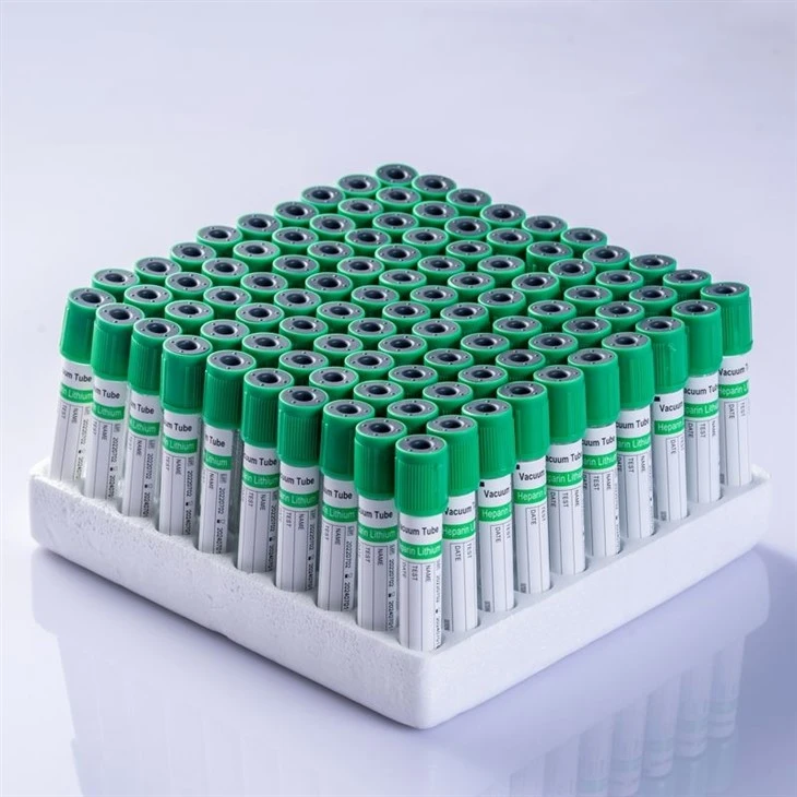 Green top Lithium Sodium Heparin Blood Collection Tube factory